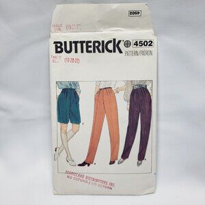 Butterick 4502 Women’s Pants Shorts Pattern Tall Size 18 20 22 Open Pack Uncut